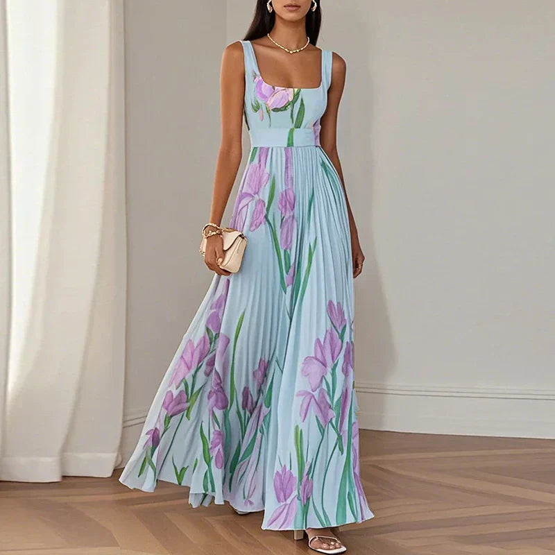 Alessia™ | Abito Maxi Plissettato