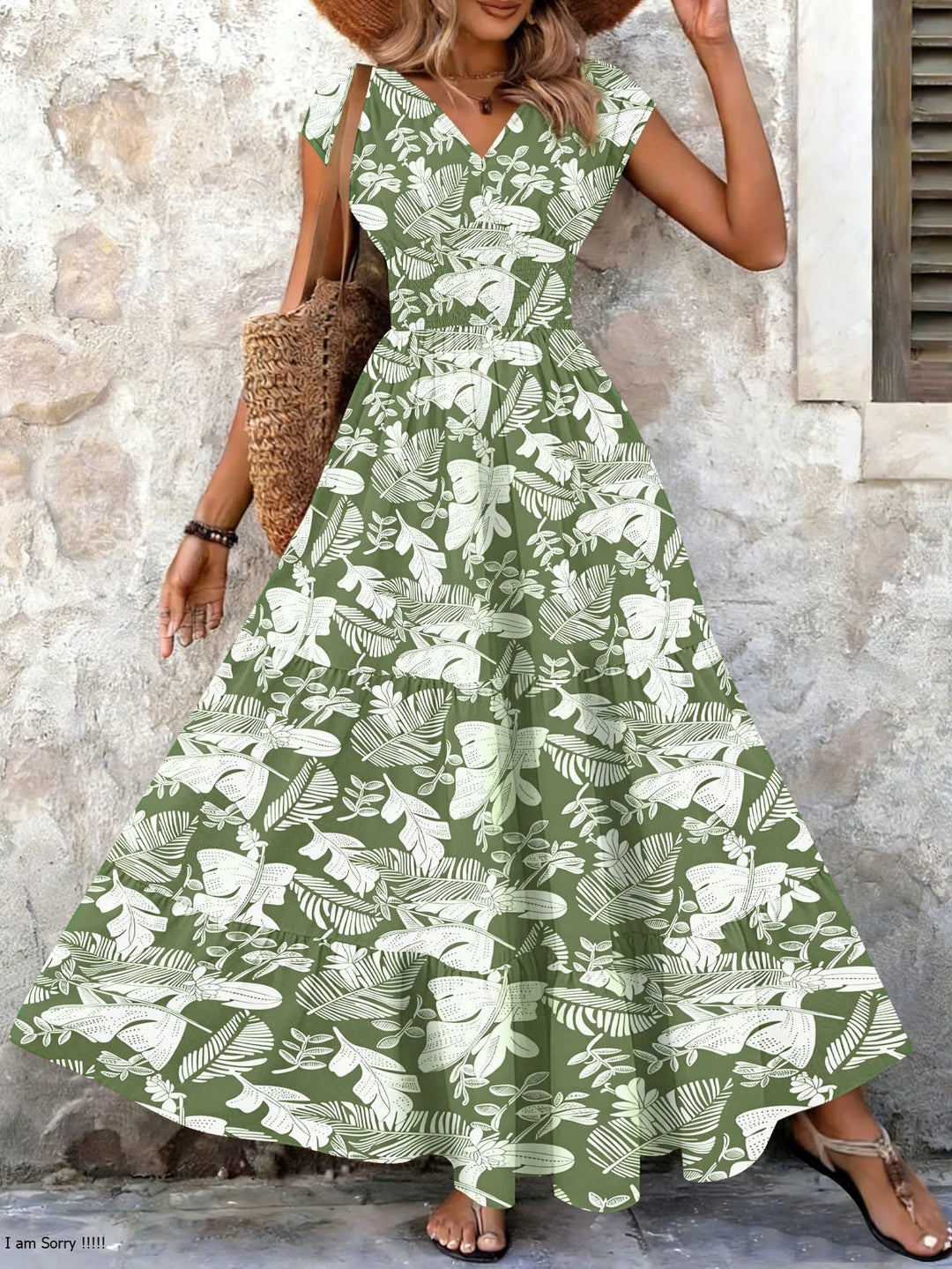 Lorena | Maxi Abito Barocco con Scollo a V