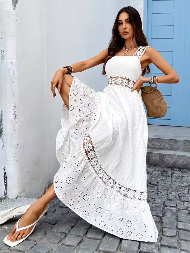 Lucía | Maxi Abito Floreale con Scollatura a V