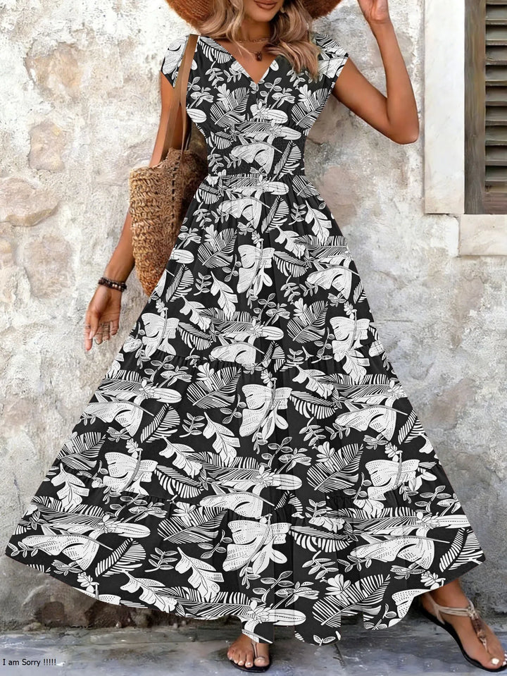 Lorena | Maxi Abito Barocco con Scollo a V