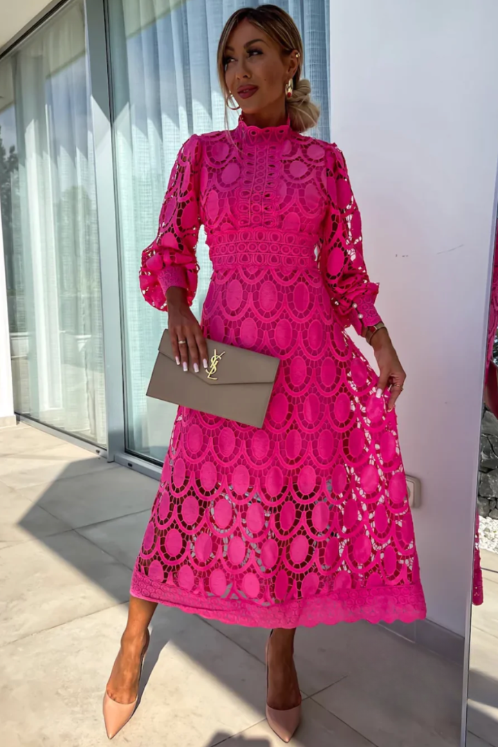Elegante | Abito Midi In Pizzo