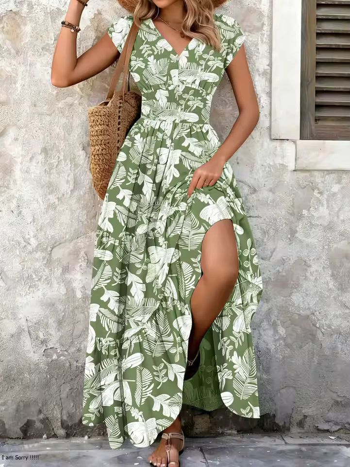 Lorena | Maxi Abito Barocco con Scollo a V