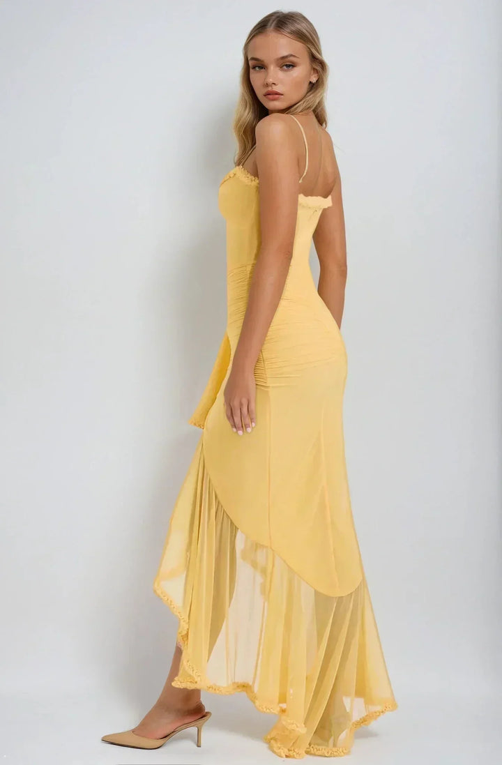 Chloe™ | Abito Rete Giallo