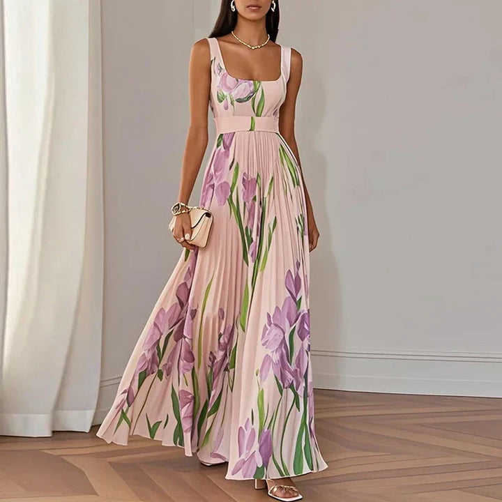 Alessia™ | Abito Maxi Plissettato