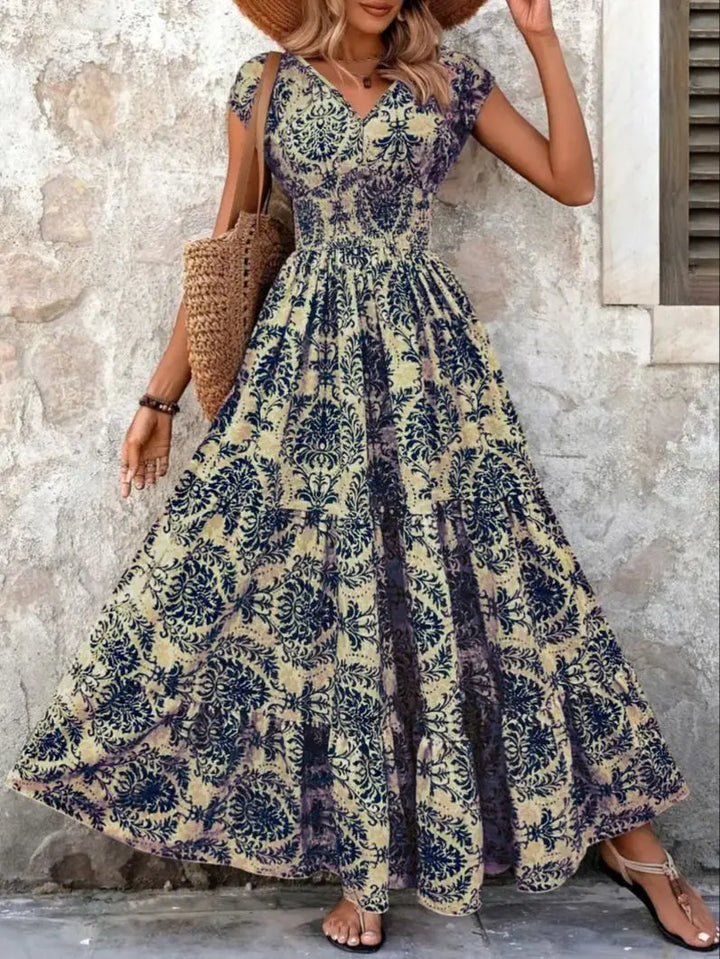 Lorena | Maxi Abito Barocco con Scollo a V