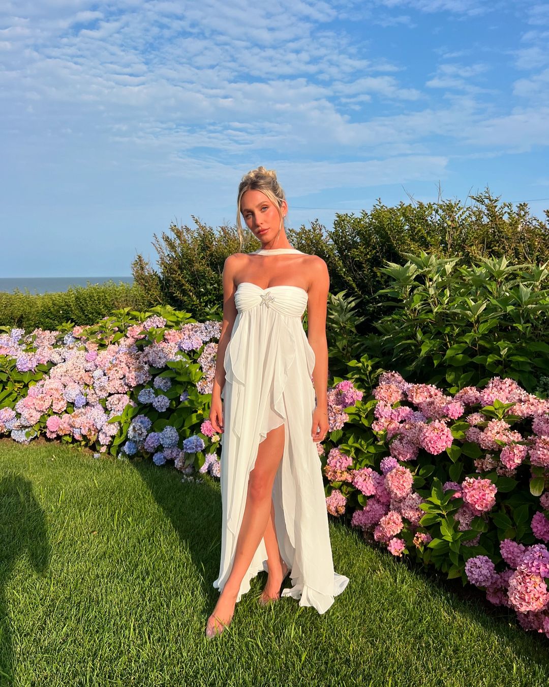 Romantic | Abito Maxi Con Rouches