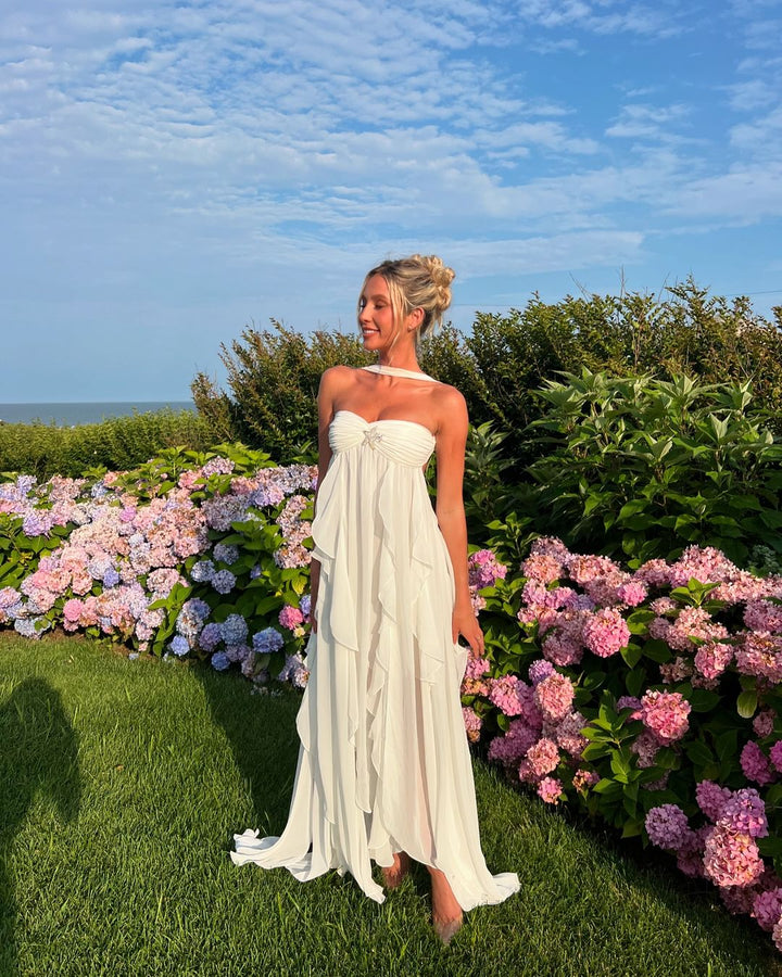Romantic | Abito Maxi Con Rouches