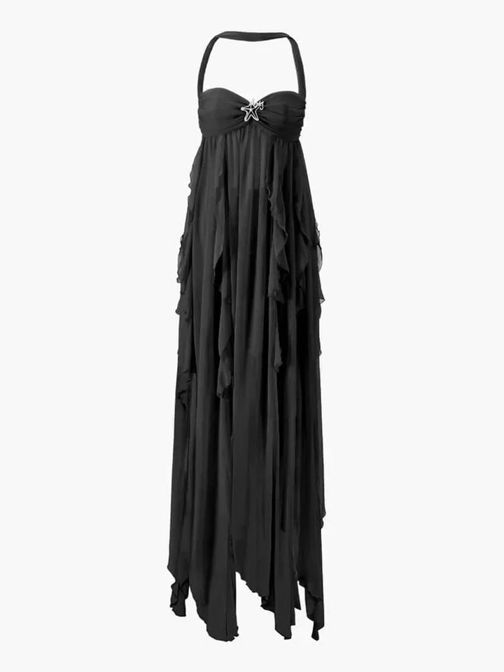 Romantic | Abito Maxi Con Rouches