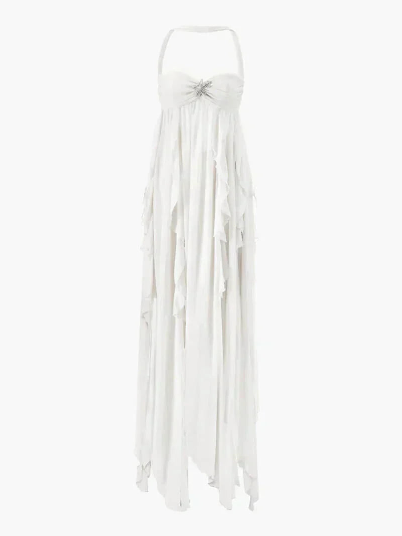 Romantic | Abito Maxi Con Rouches