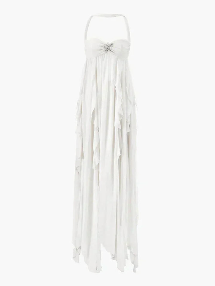 Romantic | Abito Maxi Con Rouches