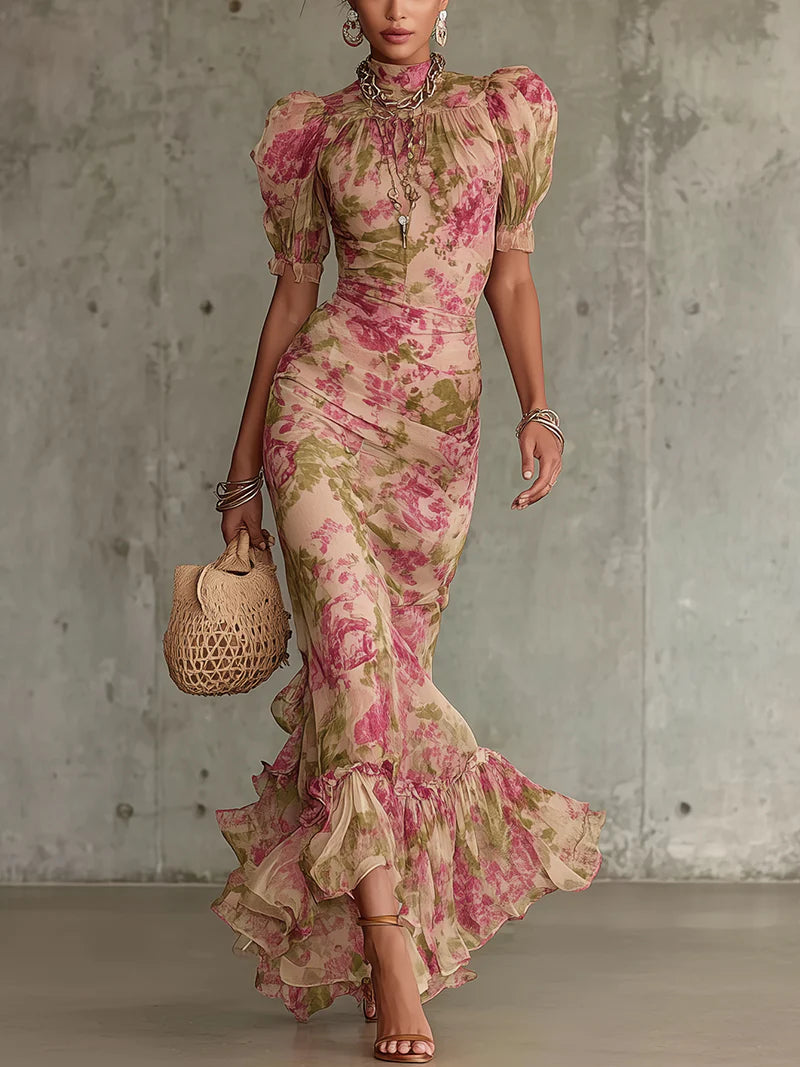 Mae | Abito Maxi Vintage Maniche Balloon