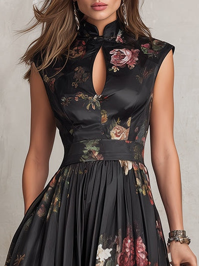 Patricia | Abito Midi Satin Nero