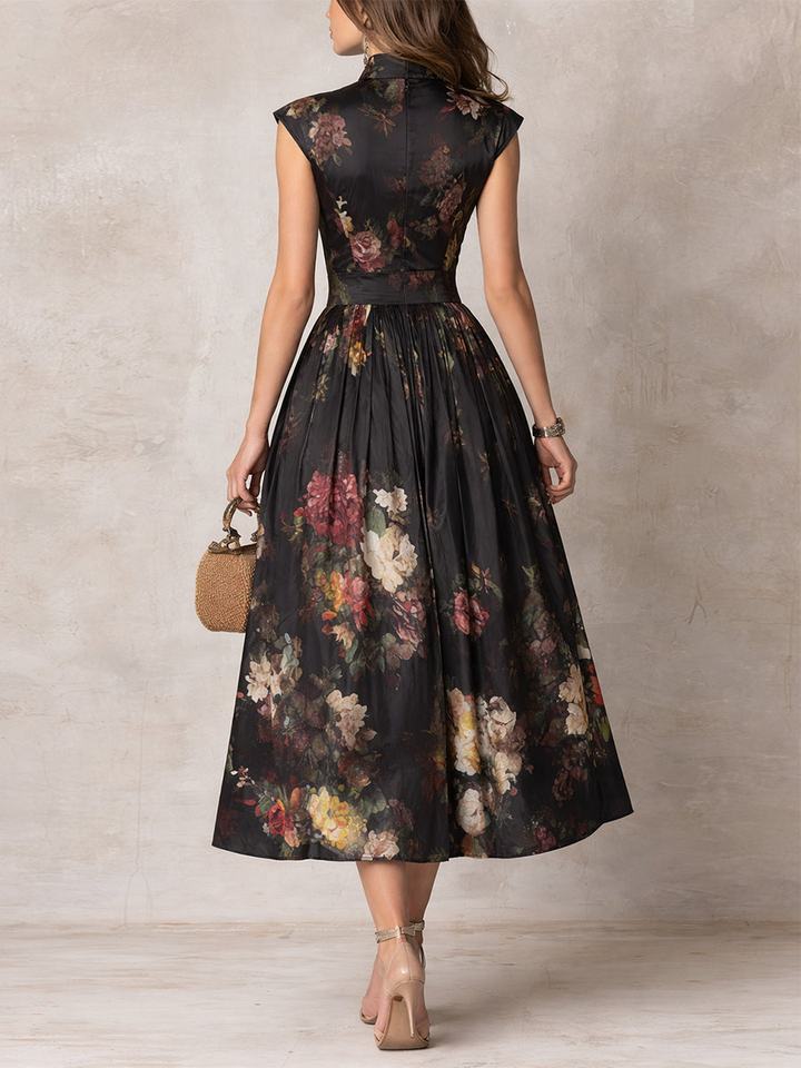 Patricia | Abito Midi Satin Nero