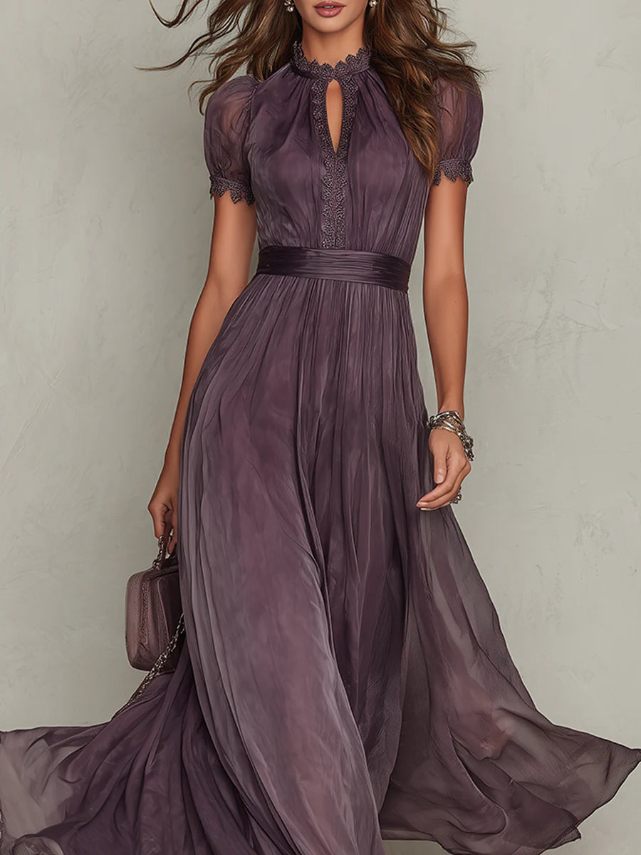 Primrose™ | Abito Maxi con Dettagli in Pizzo