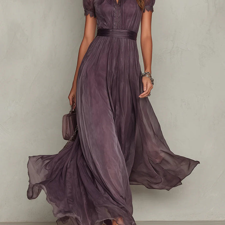 Julie | Abito Lungo In Chiffon