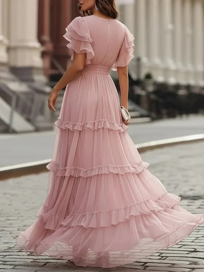 Zoe | Abito Maxi Rosa Chiaro