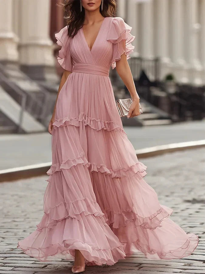 Zoe | Abito Maxi Rosa Chiaro
