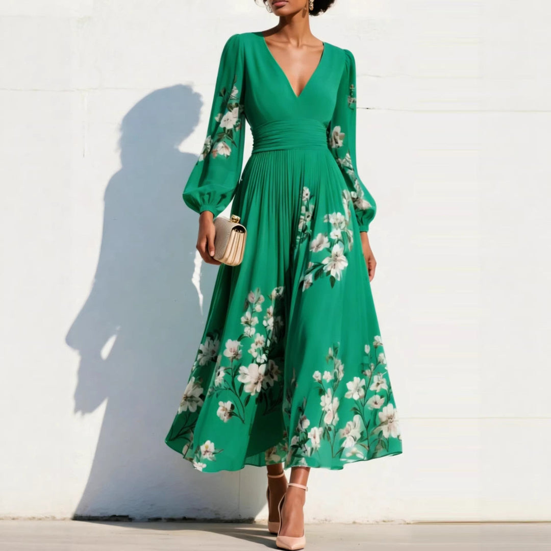 Aurelia | Vestito midi con scollatura a V