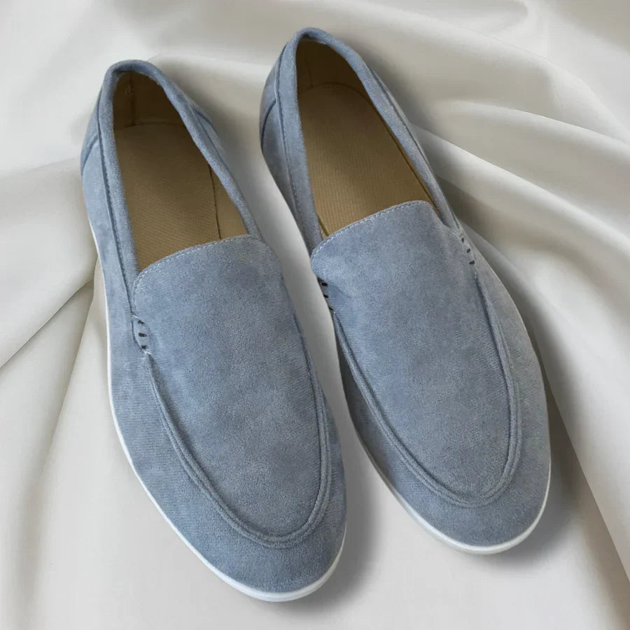 Enzo™ | Suede Moccasins with Hybrid Sole