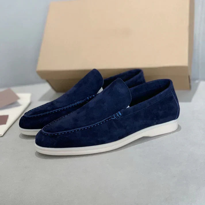Enzo™ | Suede Moccasins with Hybrid Sole