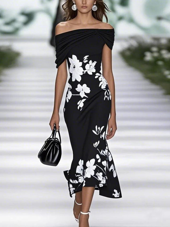 Frederique | Abito Chic con Motivo Floreale