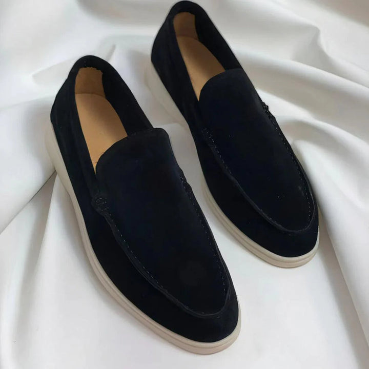 Enzo™ | Suede Moccasins with Hybrid Sole