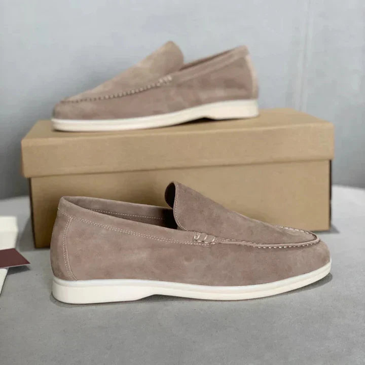 Enzo™ | Suede Moccasins with Hybrid Sole