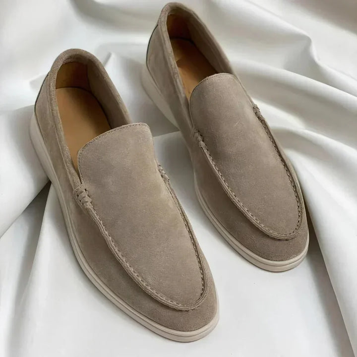 Enzo™ | Suede Moccasins with Hybrid Sole