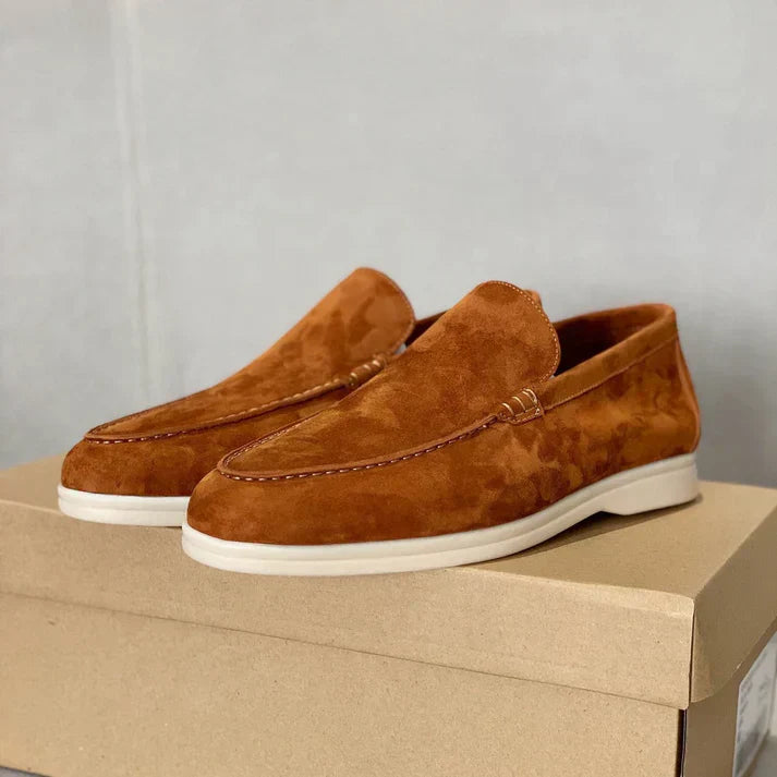 Enzo™ | Suede Moccasins with Hybrid Sole