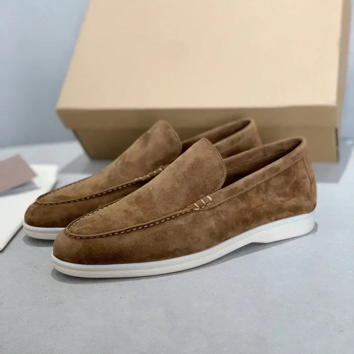 Enzo™ | Suede Moccasins with Hybrid Sole