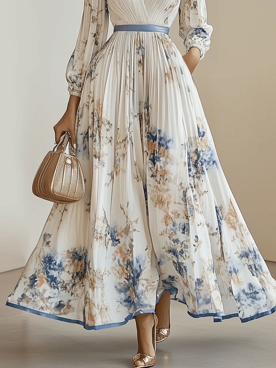Amalia | Abito Maxi Chiffon Bianco