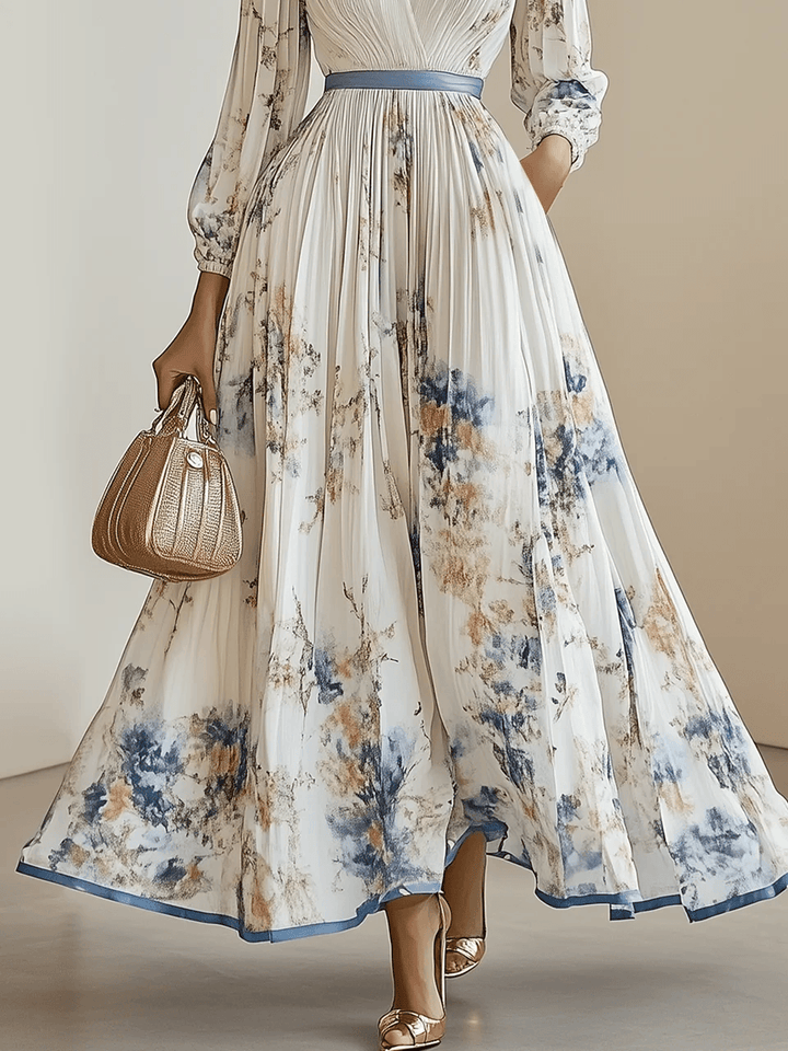 Amalia | Abito Maxi Chiffon Bianco