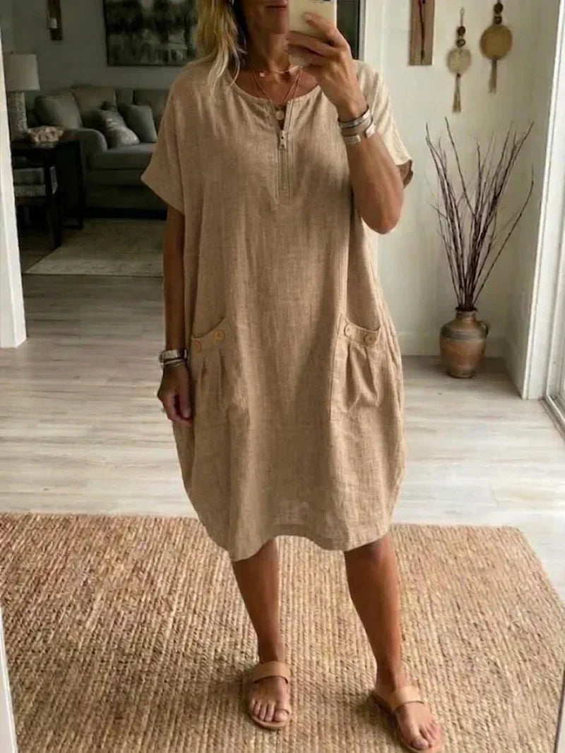 Pascale™ | Abito Maxi Con Zip