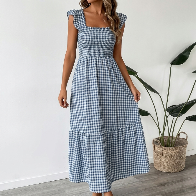 Vera | Abito Quadri Maxi