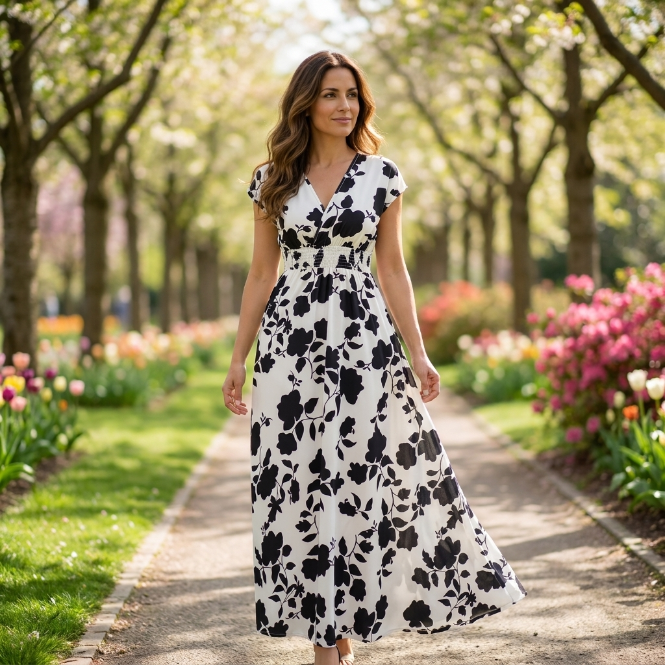 Daniela | Abito Floreale Maxi