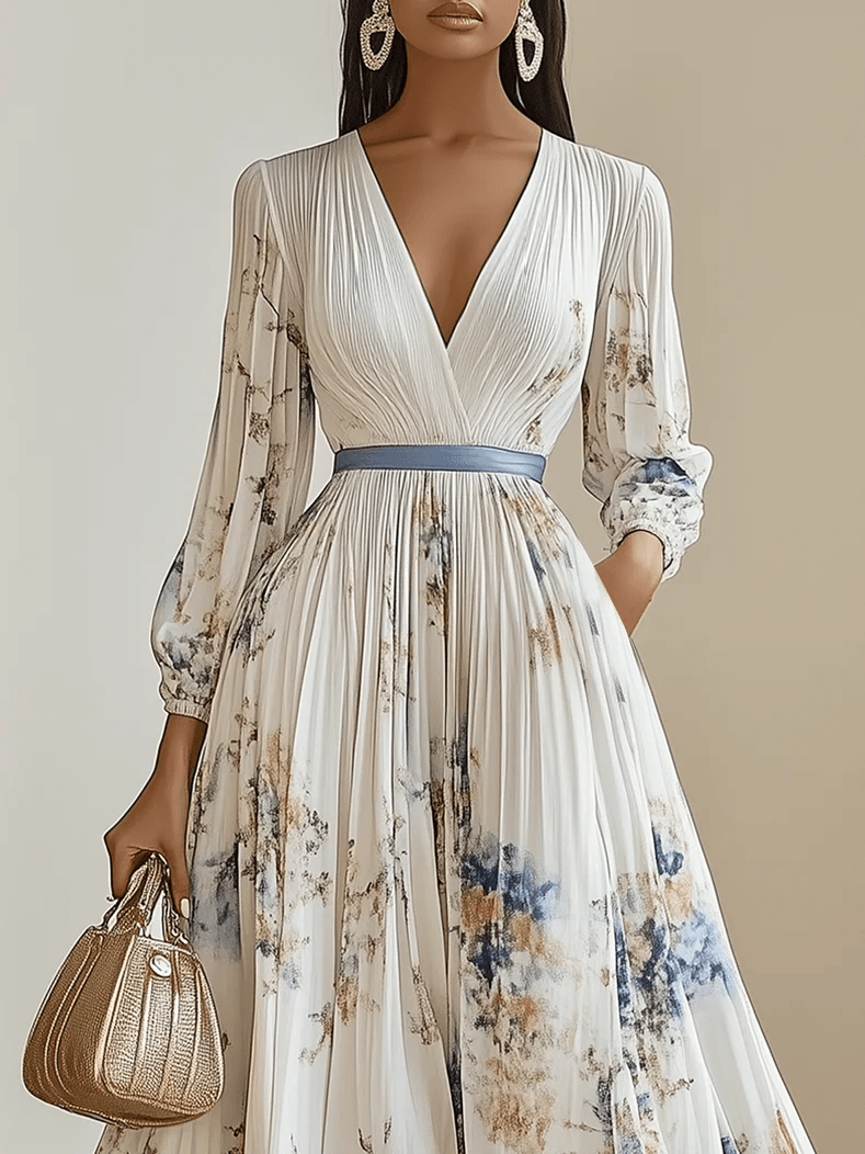 Amalia | Abito Maxi Chiffon Bianco