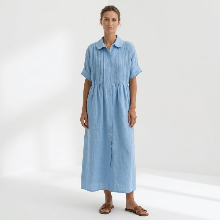Helena | Abito Pieghe Bottoni