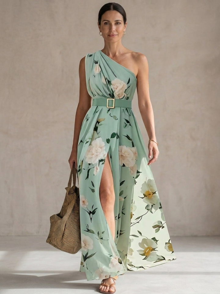 Julie | Abito Maxi Monospalla Verde