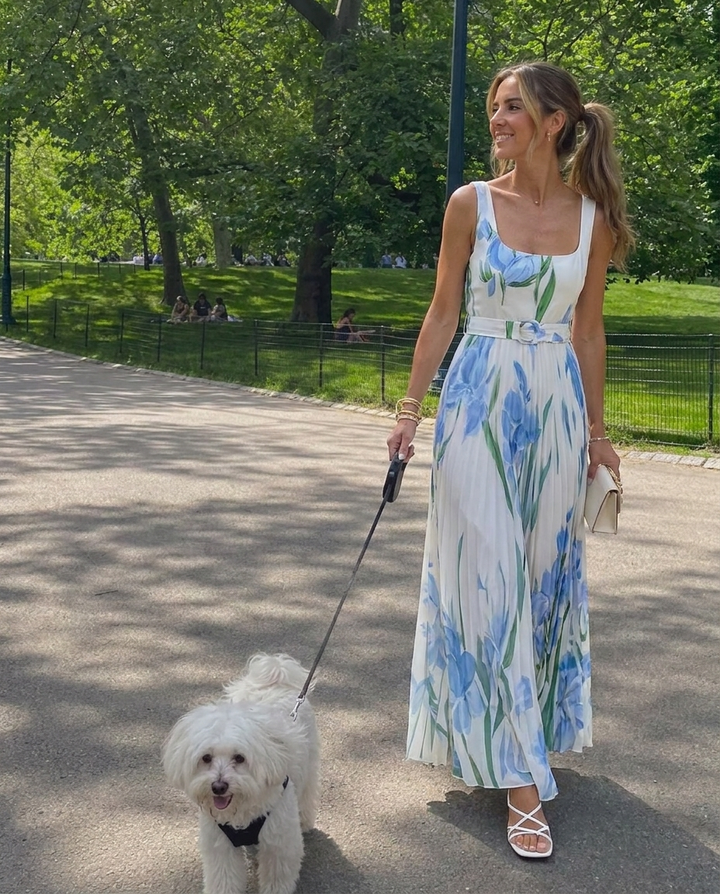 Alessia™ | Abito Maxi Plissettato
