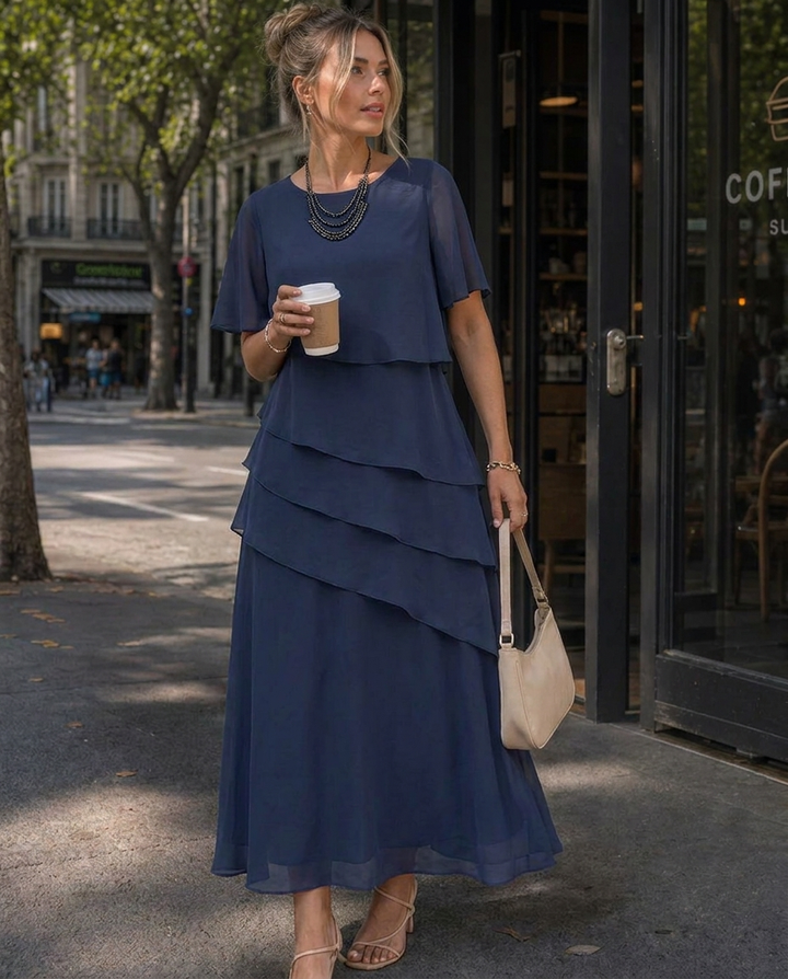 Mara™ | Abito Elegante con Volant e Fit Flattering