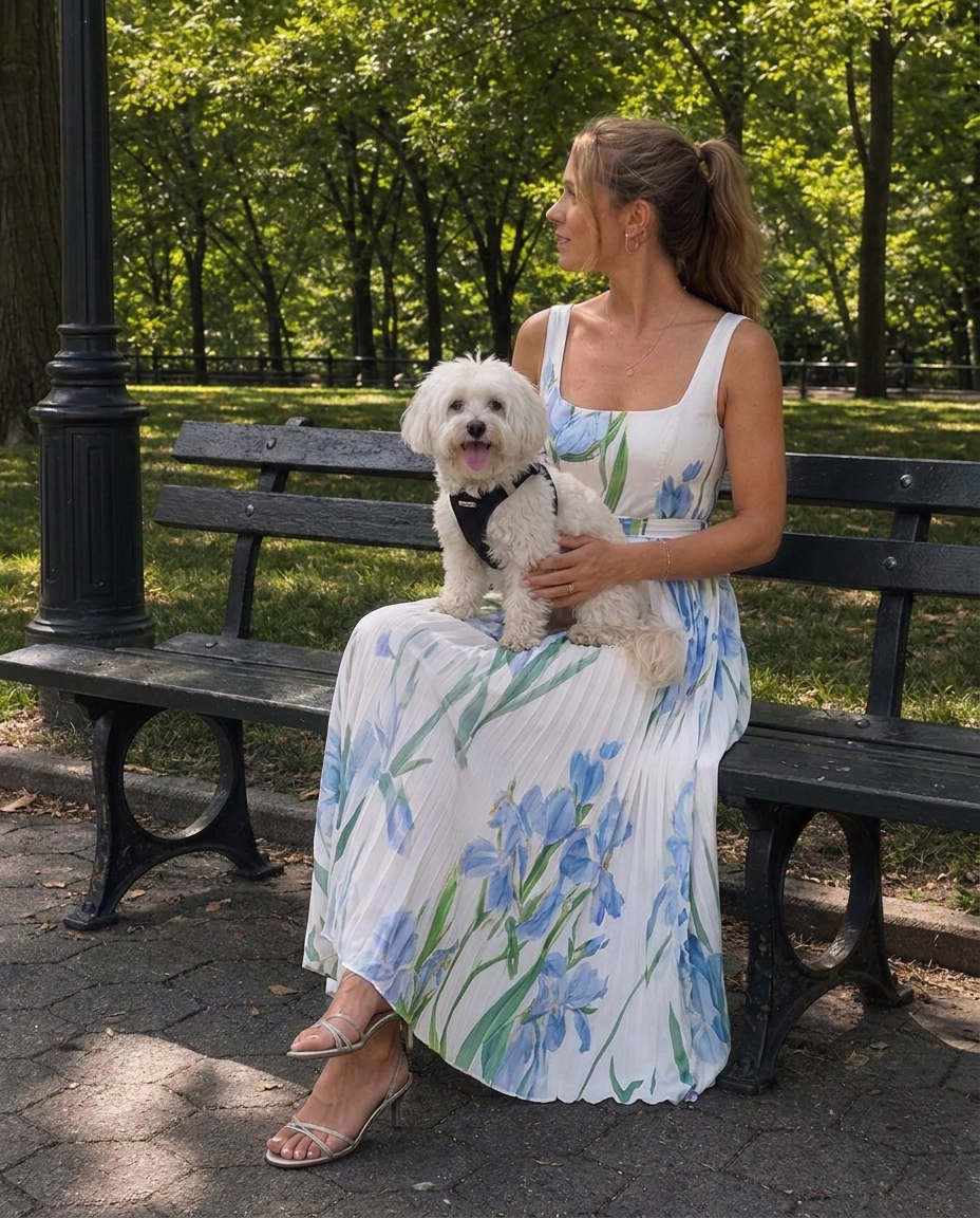 Alessia™ | Abito Maxi Plissettato