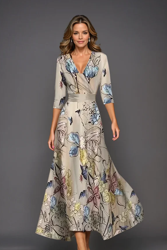 Emilia | Elegante Vestito con Motivo Floreale