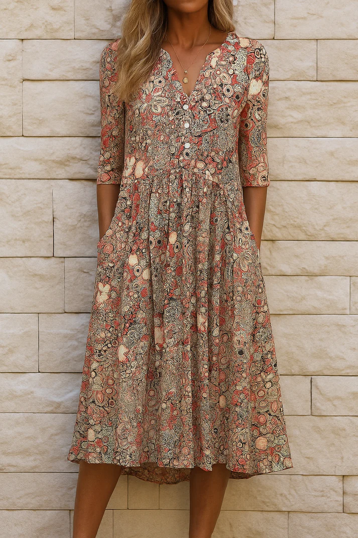 Olivia | Elegante Vestito con Scollatura a V