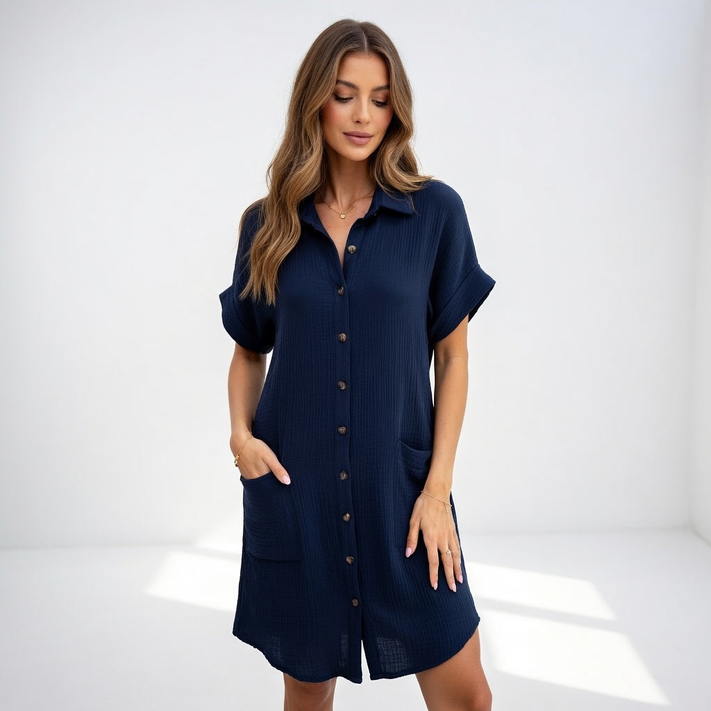 Béatrice™ | Abito Camicia Elegante