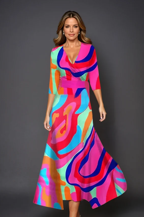Emilia | Elegante Vestito con Motivo Floreale