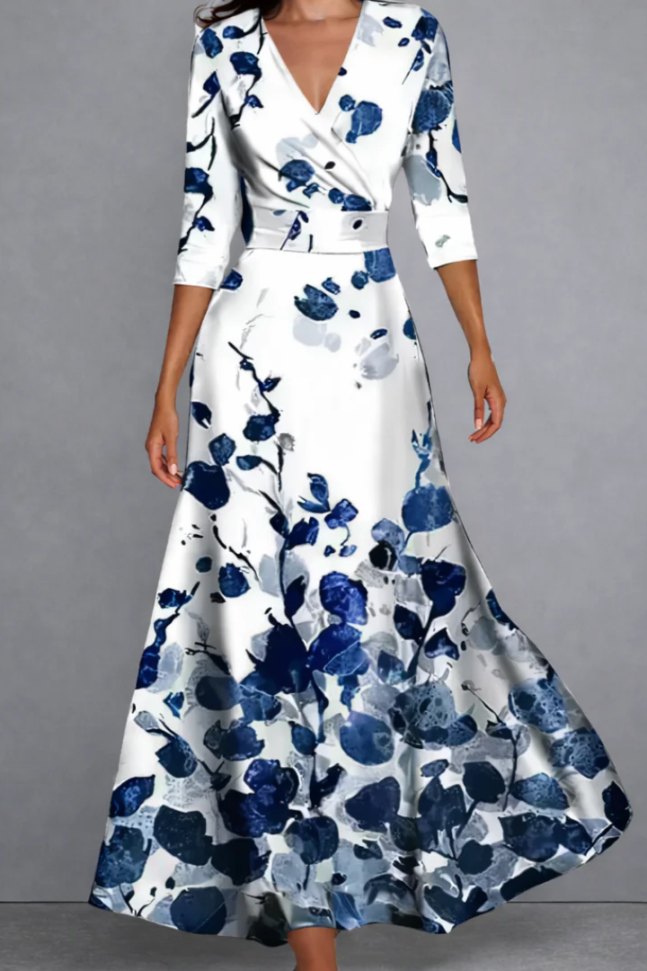 Emilia | Elegante Vestito con Motivo Floreale