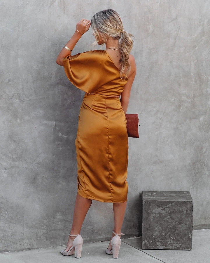 Vestito Midi Elegante in Raso