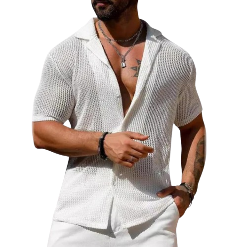 Rodrigo | Short Sleeve Cut-Out Shirt