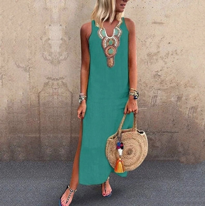 Nerea | Maxi Abito Bohemien con Scollo a V