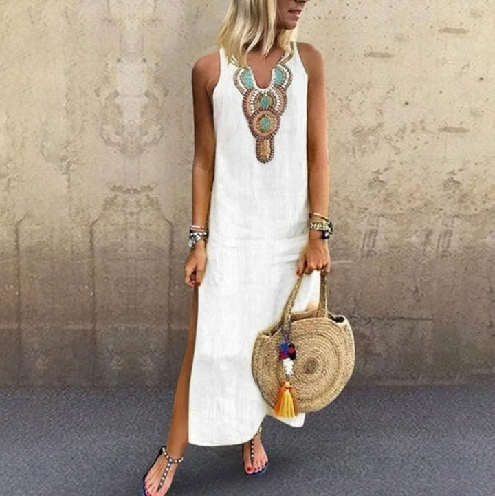Nerea | Maxi Abito Bohemien con Scollo a V